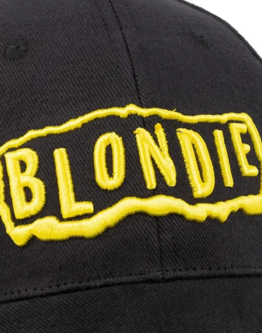 Blondie Black Logo Adjustable Curved Peak Baseball Cap