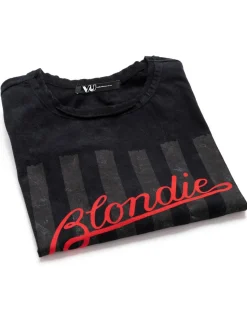 Blondie Mens Black Band Logo T-Shirt