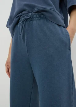 Blue Acid Wash Jogging Bottoms