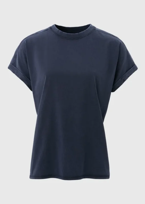 Blue Acid Wash Longline T-Shirt