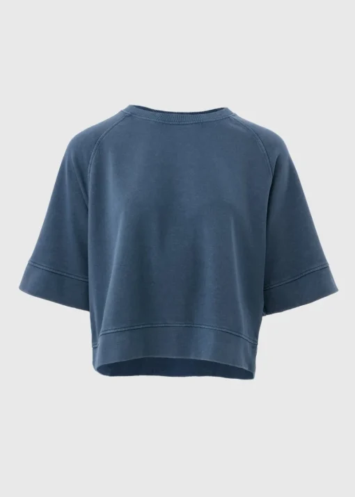 Blue Acid Wash Short Sleeve Top