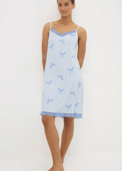 Blue Bow Chemise