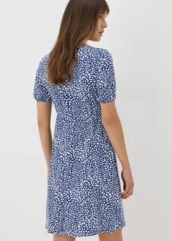 Blue Ditsy Floral Mini Dress