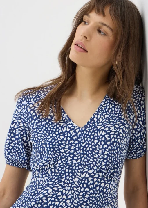 Blue Ditsy Floral Mini Dress