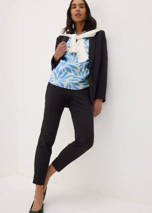 Blue Et Vous Palm Popover Blouse