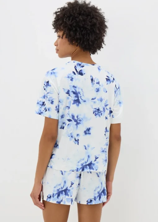 Blue Floral Shorts Pyjama Set