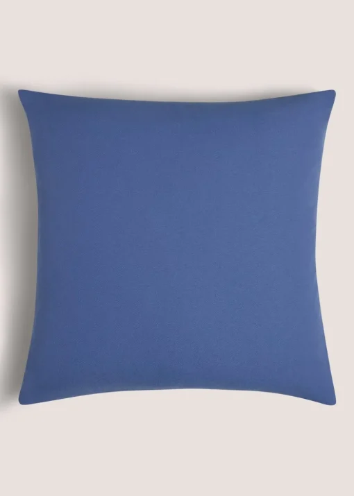 Blue Geometric Tufted Cushion