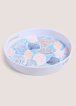 Blue Shell Melamine Tray