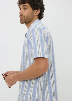 Blue Stripe Cheesecloth Shirt