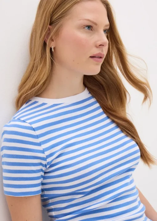 Blue Stripe Fitted T-Shirt