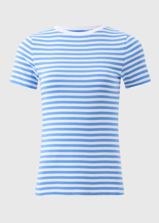 Blue Stripe Fitted T-Shirt