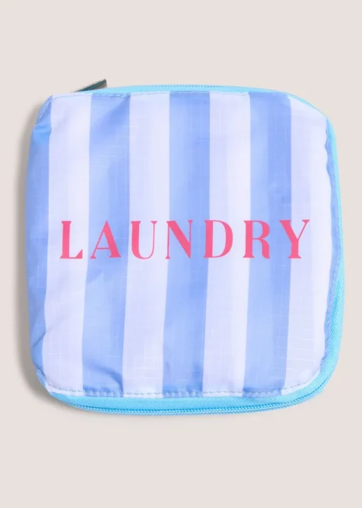 Blue Stripe Laundry Bag