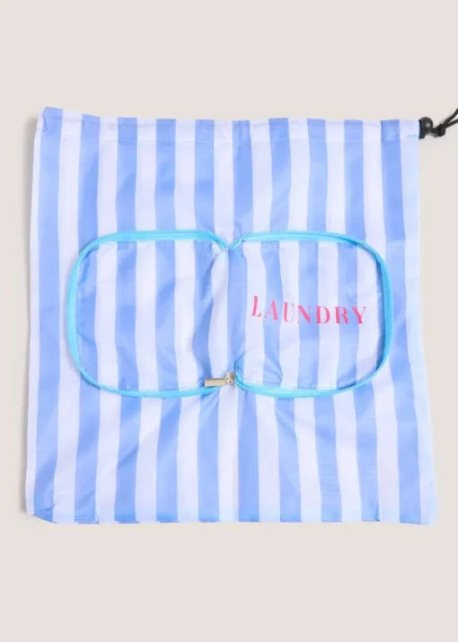 Blue Stripe Laundry Bag