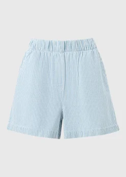 Blue Stripe Pull On Shorts