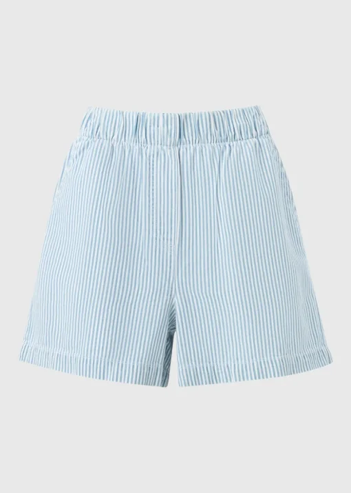 Blue Stripe Pull On Shorts