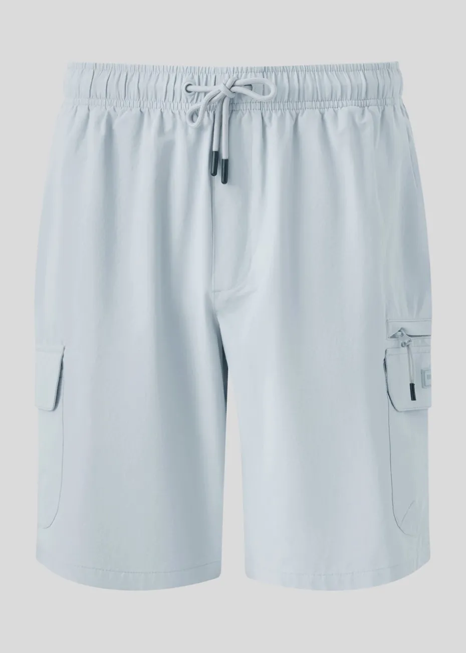 Blue Tech Cargo Shorts
