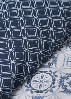 Blue Tile Duvet Set
