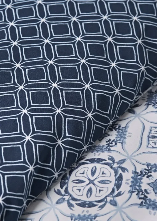 Blue Tile Duvet Set