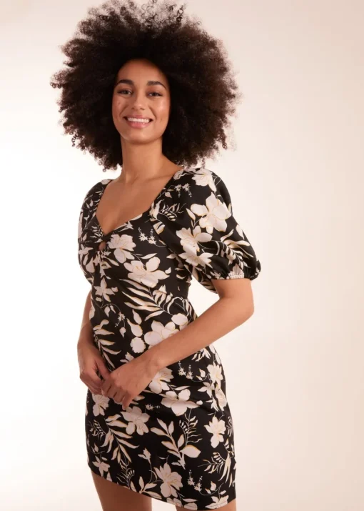 Blue Vanilla Black Ring Detail Mini Dress