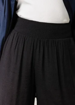 Blue Vanilla Black Shirred Culottes