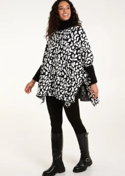 Blue Vanilla Black Spot Roll Neck Jumper