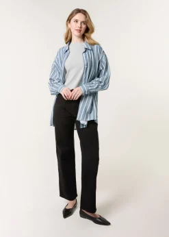 Blue Vanilla Black Wide Leg Pocket Trouser