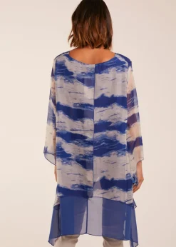 Blue Vanilla Blue 2 In 1 Woven Top