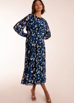 Blue Vanilla Blue Animal Keyhole Raglan Midi Dress