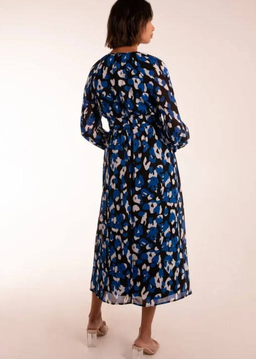 Blue Vanilla Blue Animal Keyhole Raglan Midi Dress