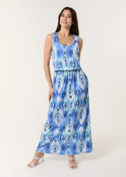 Blue Vanilla Blue Bubble Hem Maxi Dress