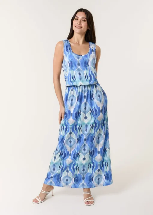 Blue Vanilla Blue Bubble Hem Maxi Dress