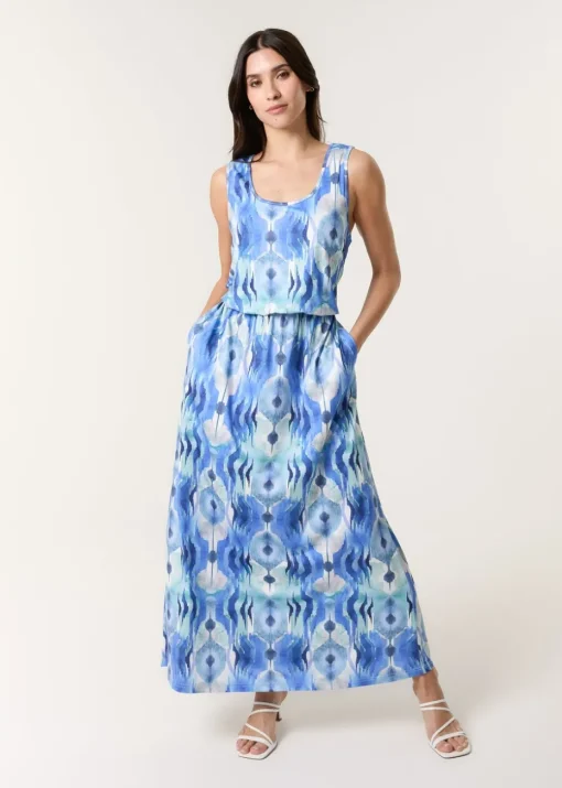 Blue Vanilla Blue Bubble Hem Maxi Dress