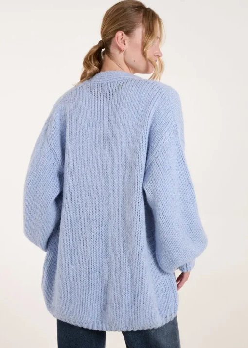 Blue Vanilla Blue Embroidery Fruit Cardigan