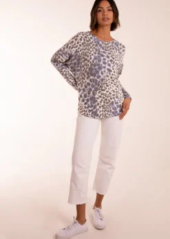 Blue Vanilla Blue Leopard Soft Jumper