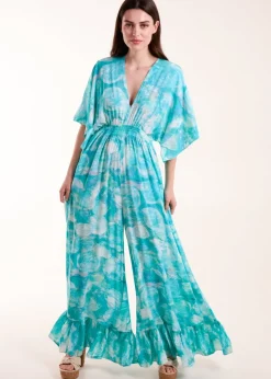Blue Vanilla Blue V Back And Front Jumpsuit