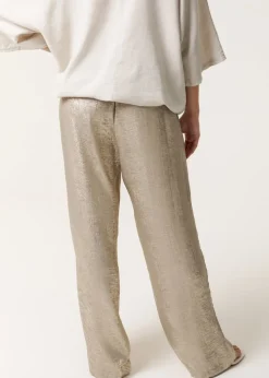 Blue Vanilla Champagne Shimmer Wide Leg Trouser