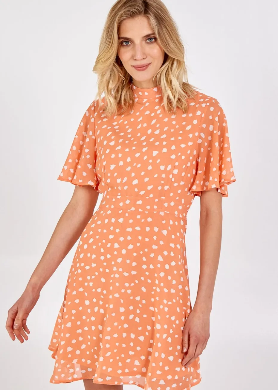 Blue Vanilla Coral Fit & Flare Mini Dress