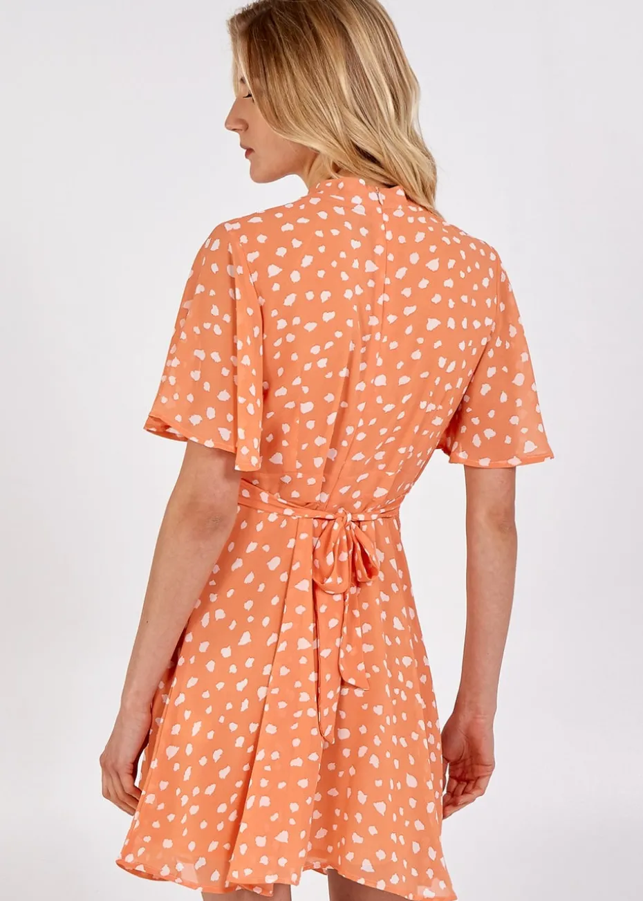 Blue Vanilla Coral Fit & Flare Mini Dress