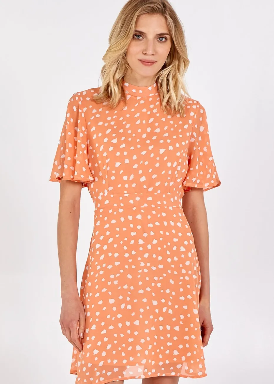 Blue Vanilla Coral Fit & Flare Mini Dress