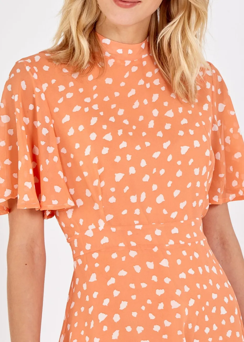 Blue Vanilla Coral Fit & Flare Mini Dress