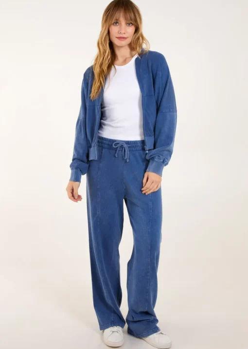 Blue Vanilla Denim Bomber Jacket & Jogger Set