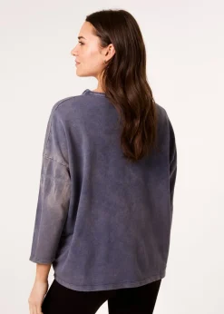 Blue Vanilla Denim Bow Sweatshirt