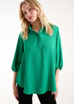 Blue Vanilla Green Batwing Shirt