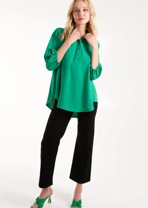 Blue Vanilla Green Batwing Shirt