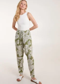 Blue Vanilla Green Printed Trousers