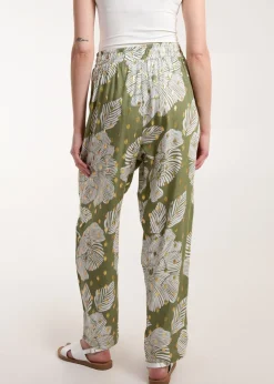 Blue Vanilla Green Printed Trousers