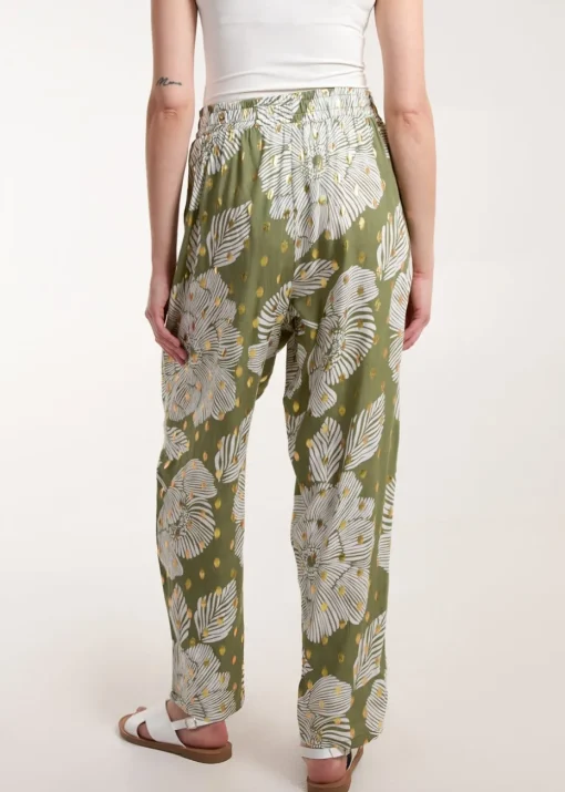 Blue Vanilla Green Printed Trousers