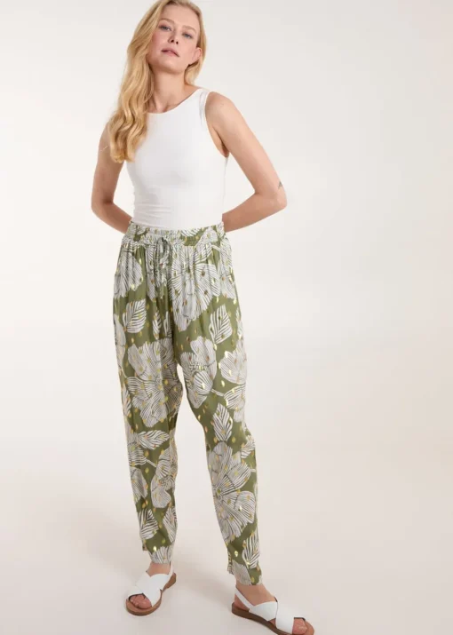 Blue Vanilla Green Printed Trousers