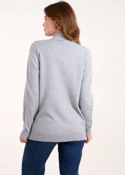 Blue Vanilla Grey High Neck Star Jumper