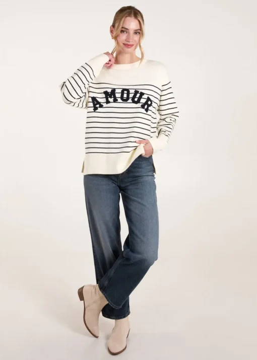 Blue Vanilla Ivory Amour Towelling Jumper